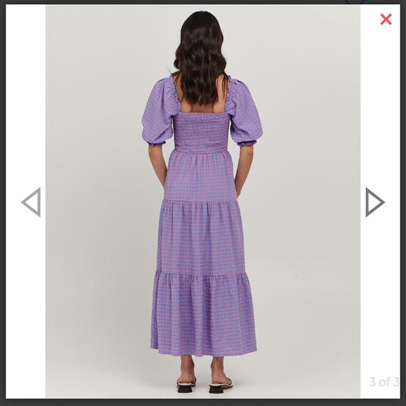 Gingham tiered cotton dress - Picture 5 of 10